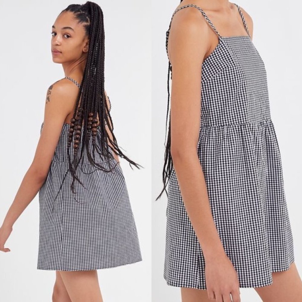 ⭐️ URBAN OUTFITTERS RENEWAL Gingham Tunic Mini Dress XS
